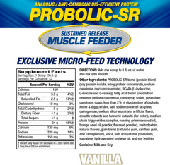 Maximum Human Performance Probolic-SR label closeup highlights multi-phase release benefits.