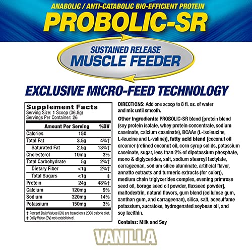 Maximum Human Performance Probolic-SR label close-up highlighting multi-phase release.
