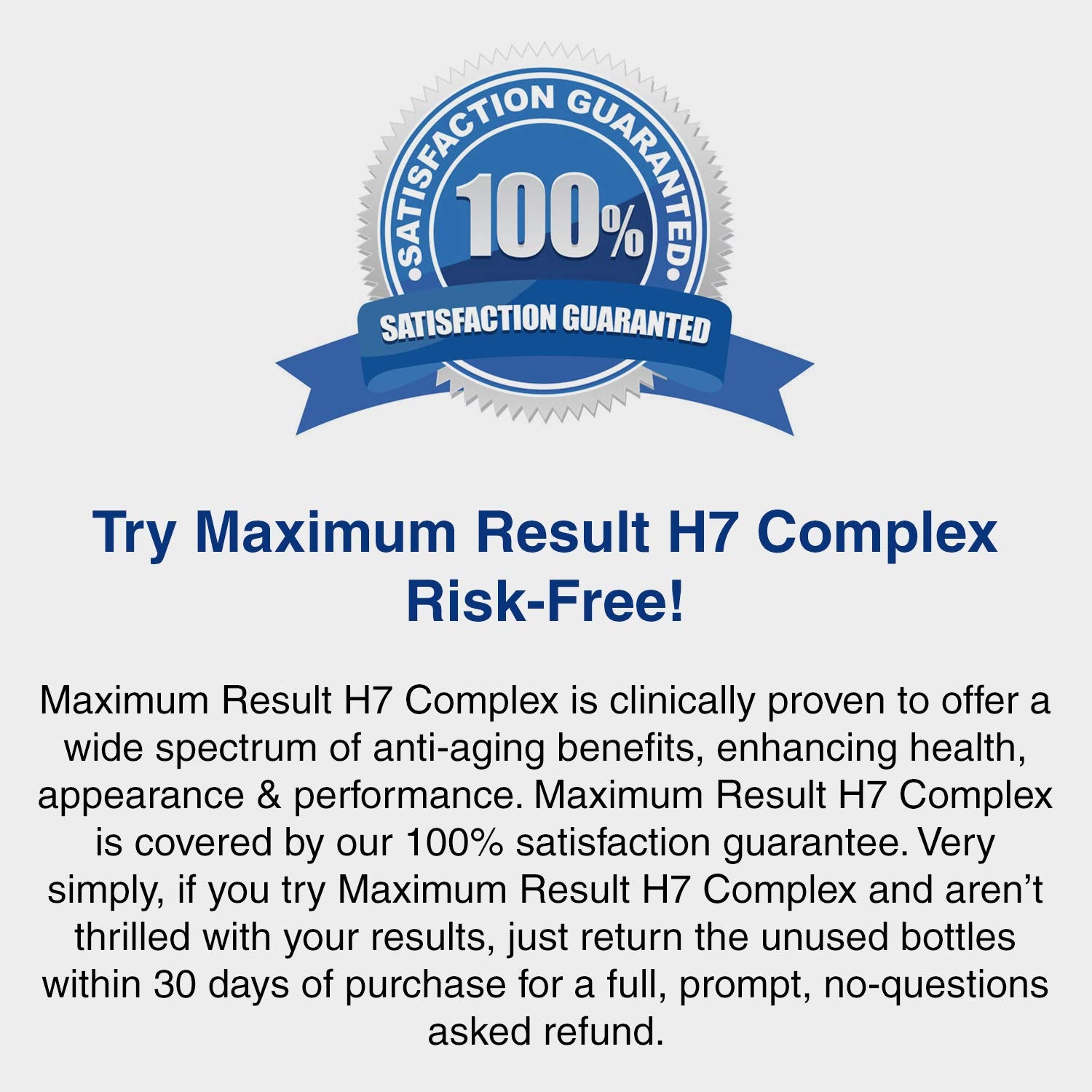 Maximum Result H7 Complex manufactured in a USA facility with strict quality controls.