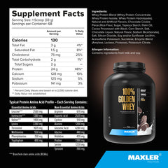 USA-made GMP label on Maxler 100% Golden Whey packaging for quality