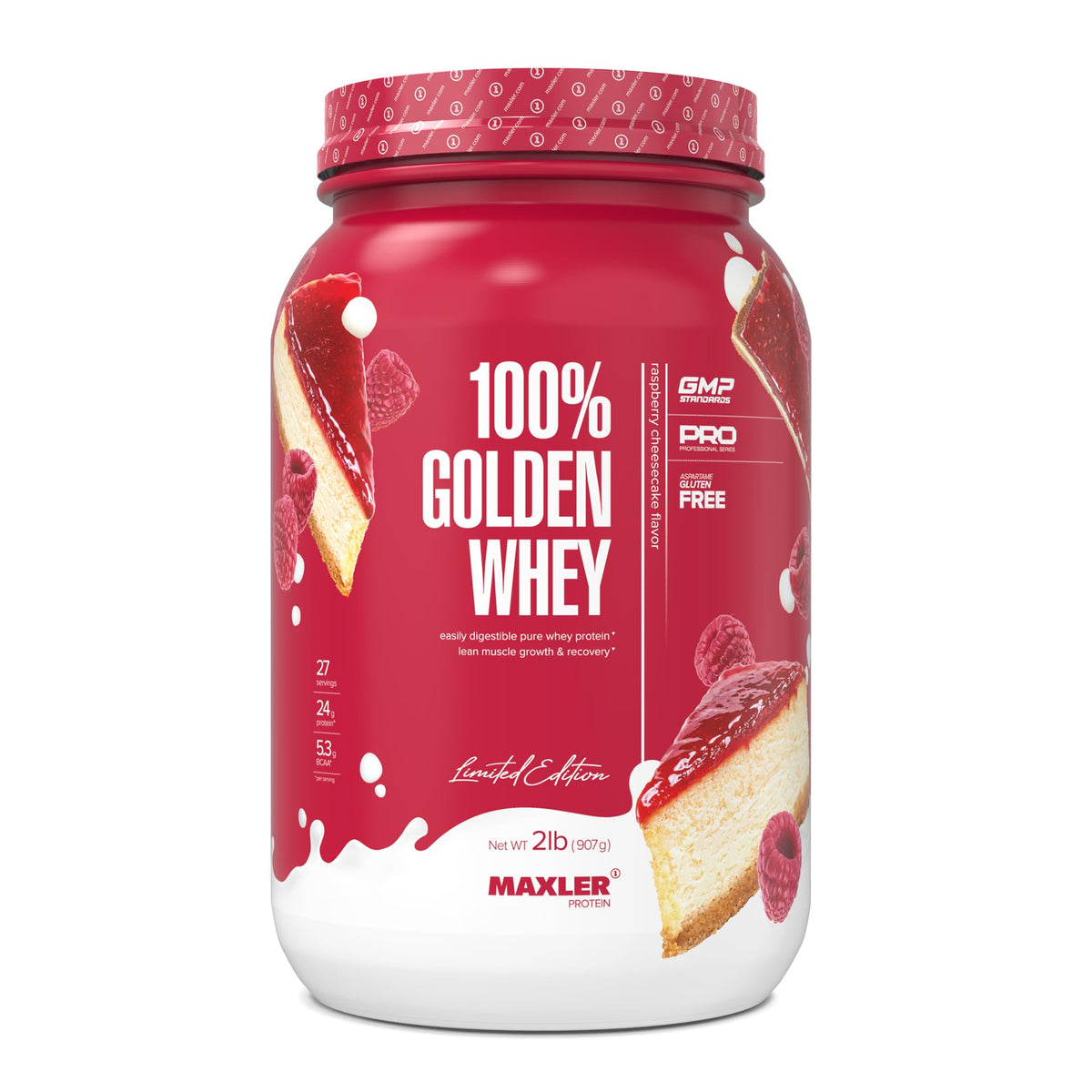 Maxler 100% Golden Whey powder with scoop in a bowl for quick post-workout protein prep.