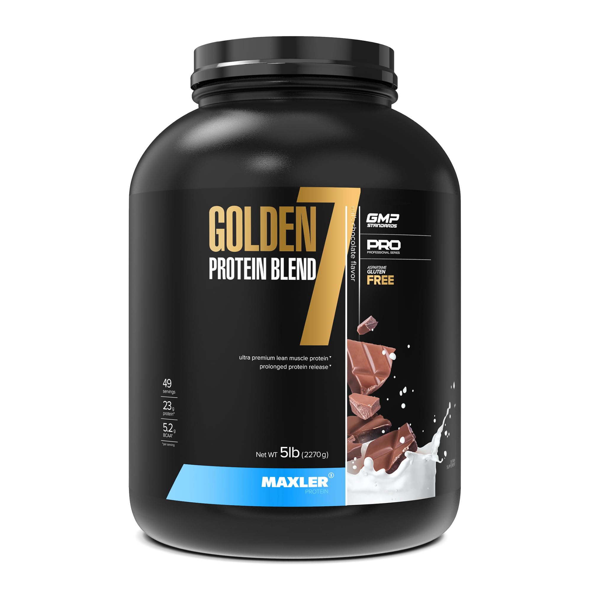 Maxler Golden 7 bottle cap ready for a quick protein shake.