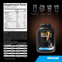 Serving spoon beside Maxler Golden 7 suggests versatile daily use