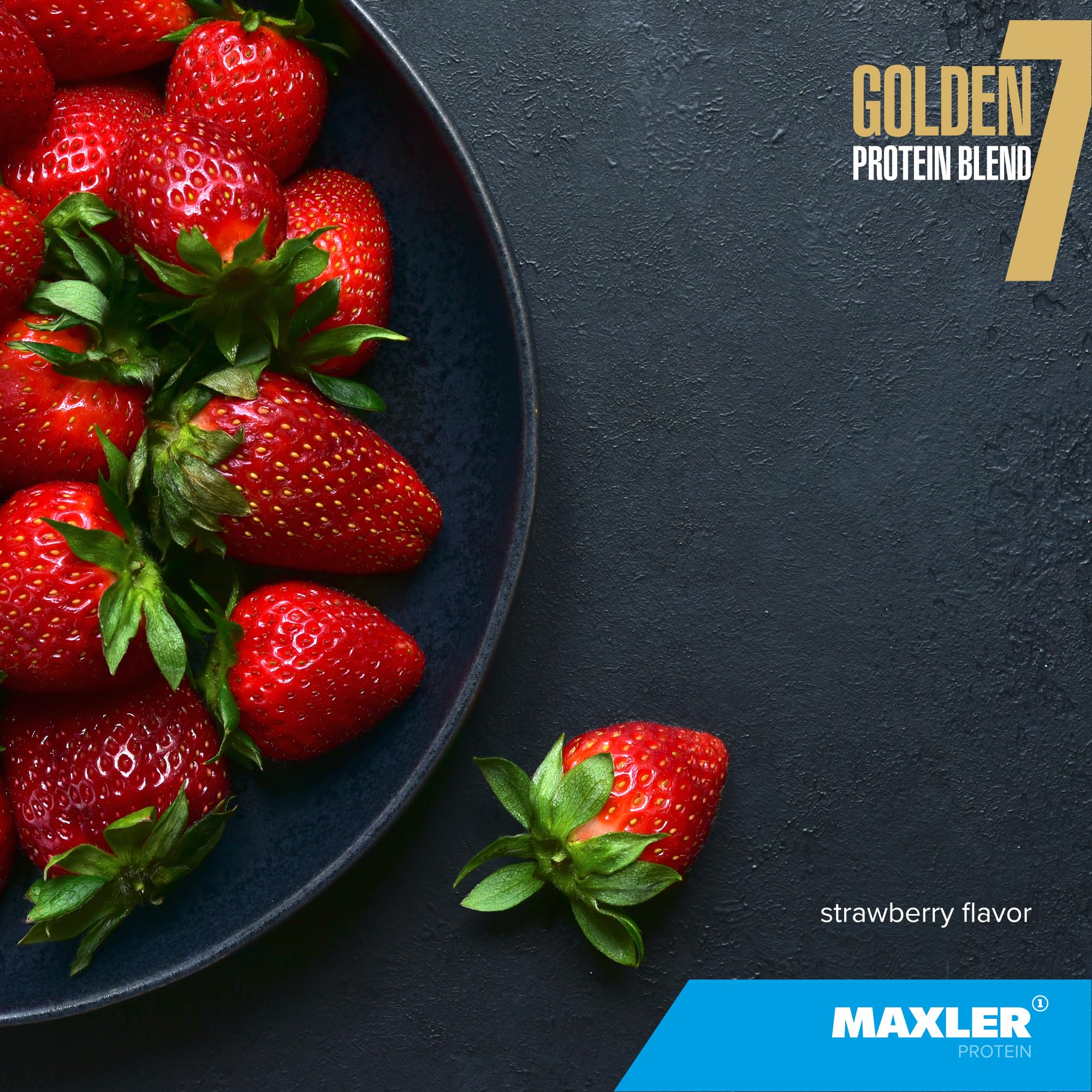 Maxler Golden 7 protein scoop ready to mix with fast and slow release protein