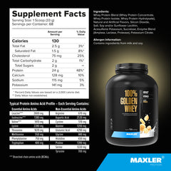 Made in the USA Maxler 100% Golden Whey with GMP standards