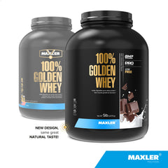 Maxler Golden Whey protein blend ingredients highlight concentrate, isolate and hydrolysate.