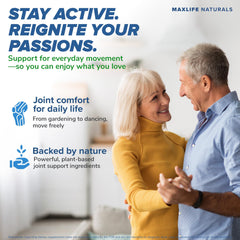 MAXLIFE NATURALS ArthroFlex bottle pour shows easy daily dosing.