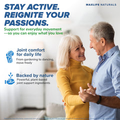 MAXLIFE NATURALS ArthroFlex packaging box emphasizes USA-made quality and clean ingredients.