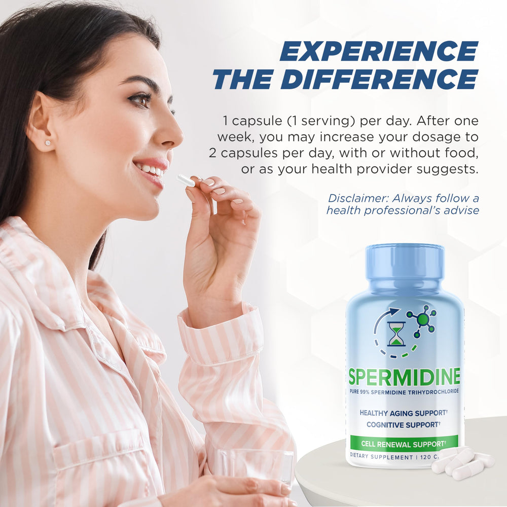 MAXLIFE NATURALS spermidine displayed in a morning routine setup for focus.