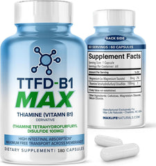 MAXLIFE NATURALS bottle front shows energy and focus support