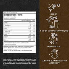 Max Muscle MaxPro Elite bottle back shows nutrition facts for informed fueling.