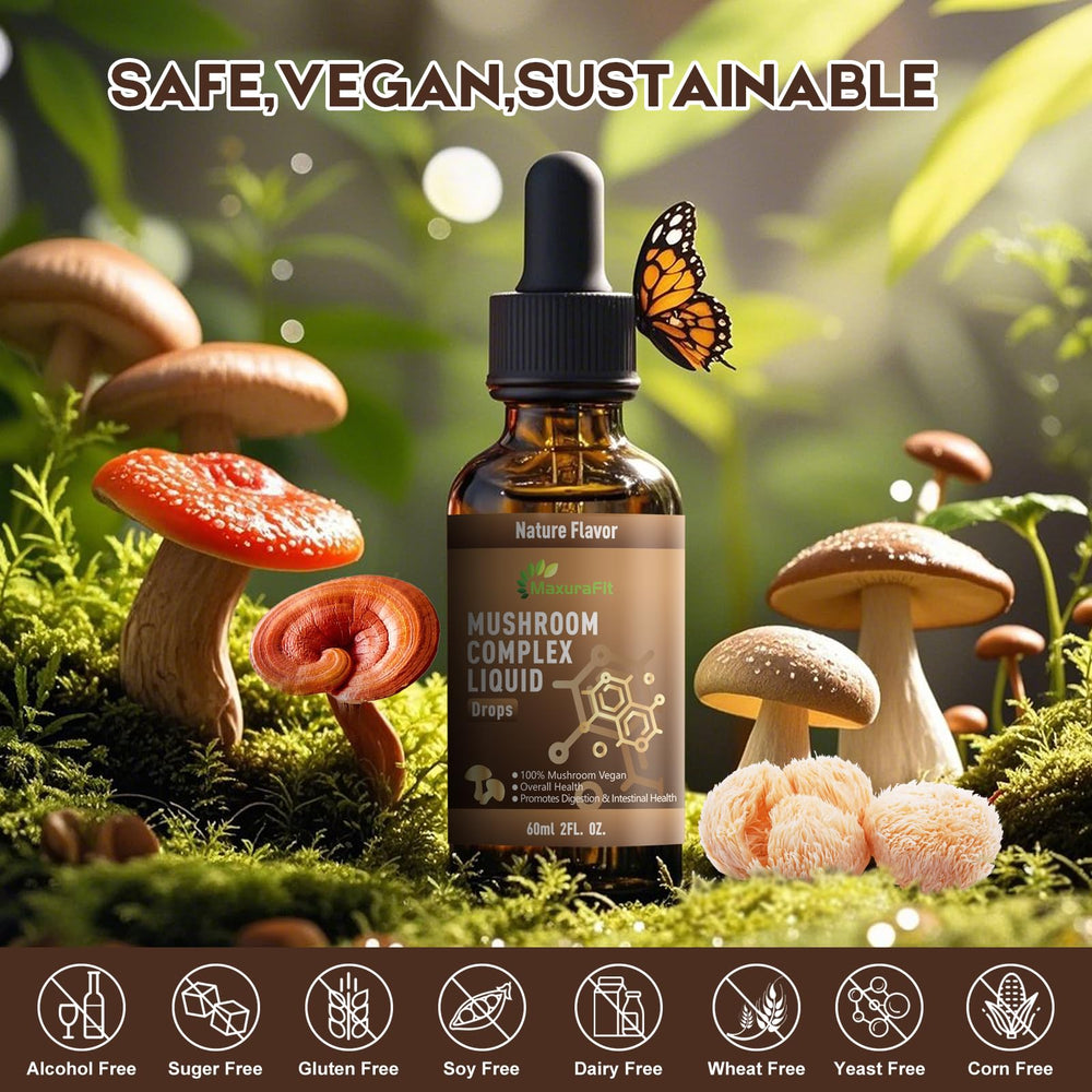 MaxuraFit Lions Mane close-up highlights focus and vitality potential.