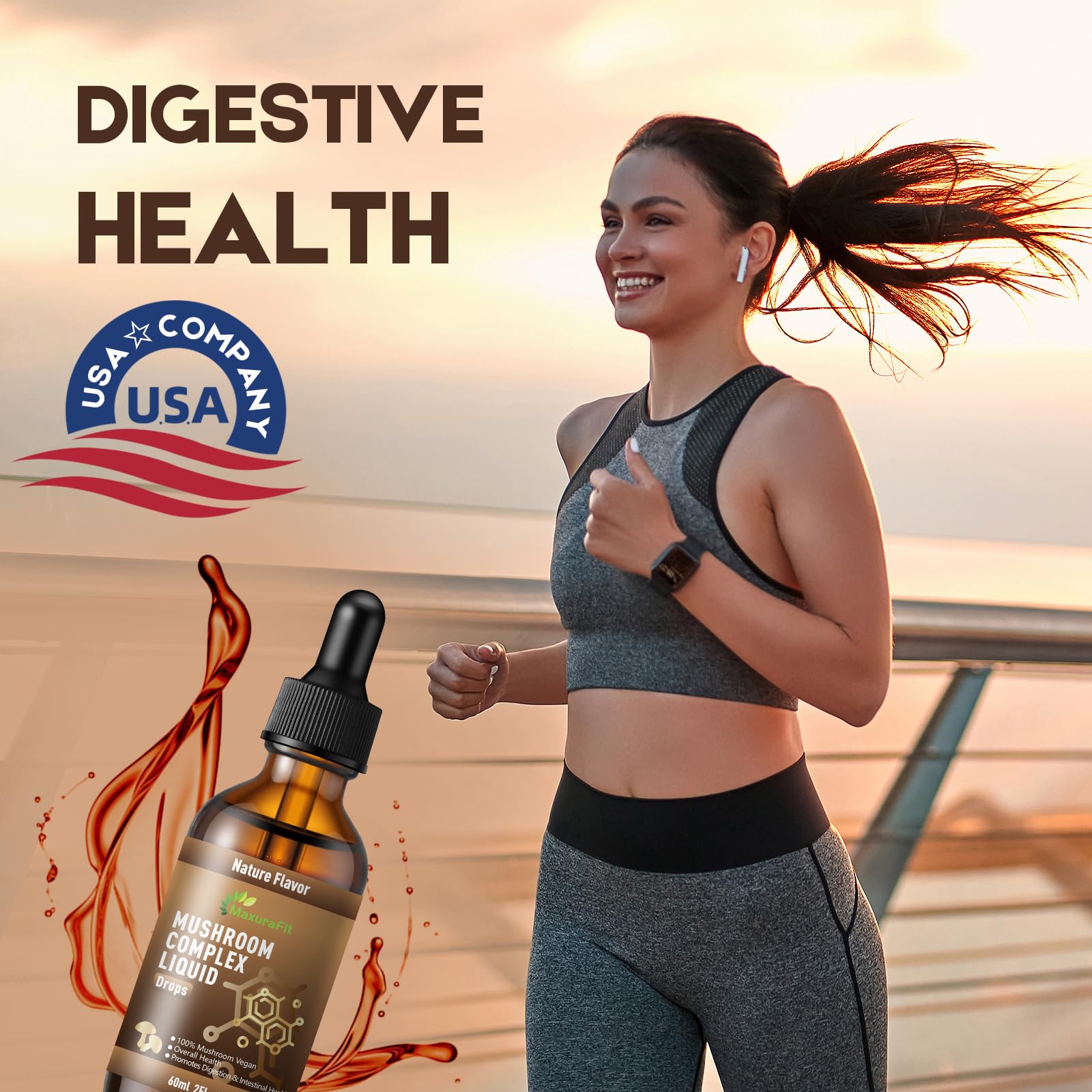 MaxuraFit Reishi and Chaga visuals suggest calm and restoration.