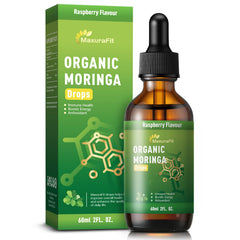 MaxuraFit Moringa Drops bottle with Vitamin C for daily energy