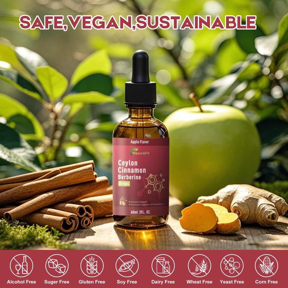 MaxuraFit Black Seed Oil liquid drops highlighting immune and digestive balance.