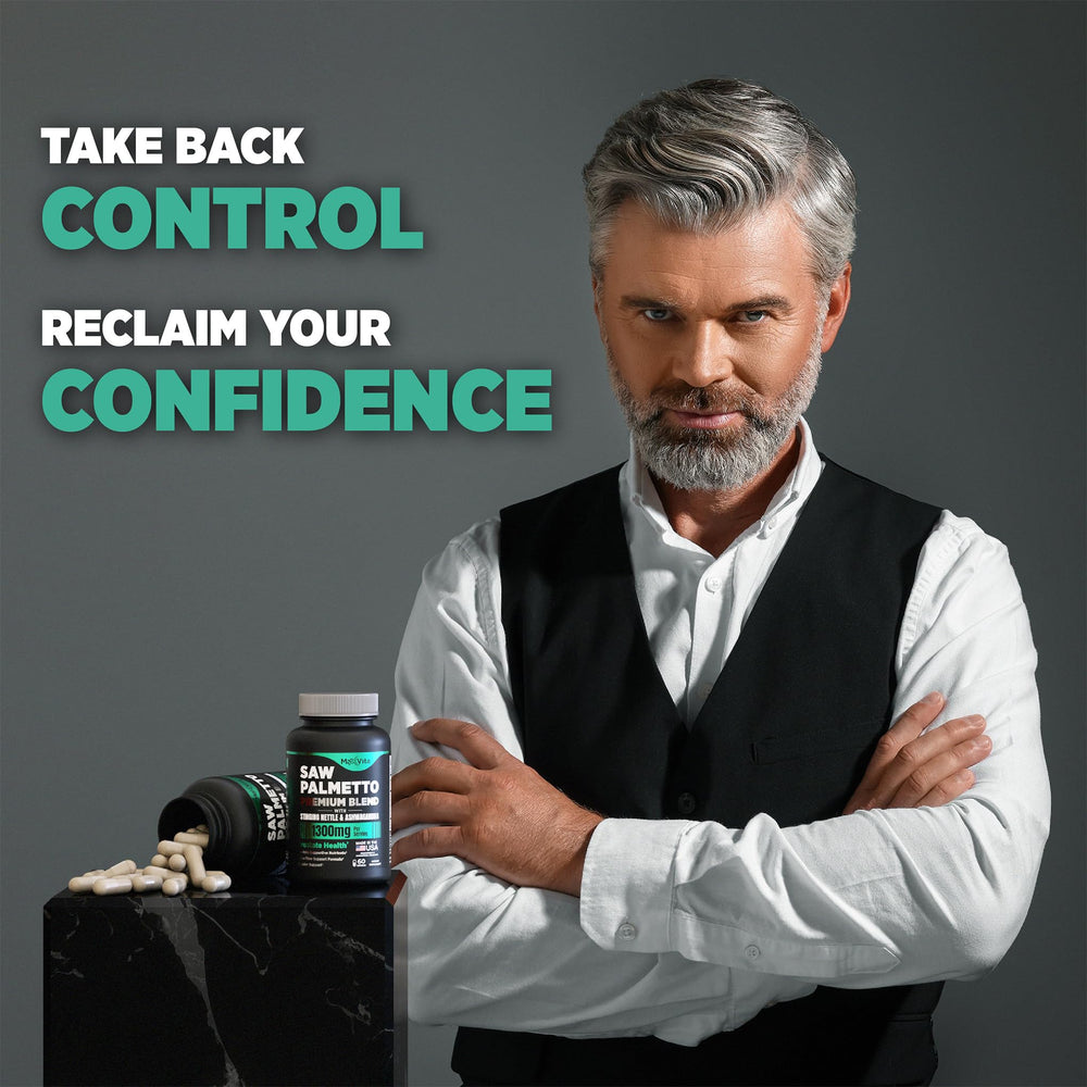 MaxVita Prostate Premium image featuring ashwagandha for balanced vitality.