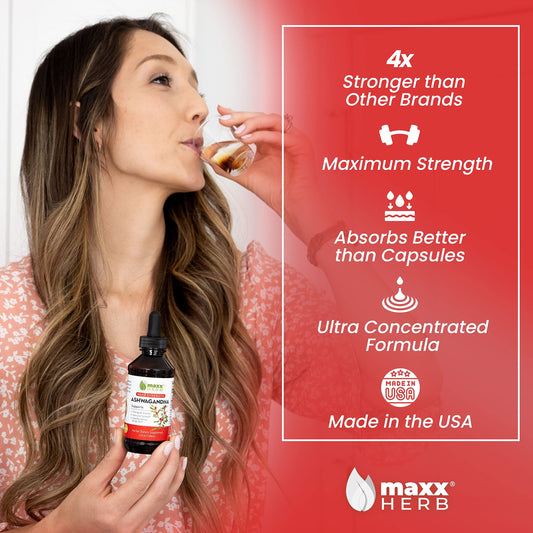 Maxx Herb Ashwagandha dropper pour for quick absorption