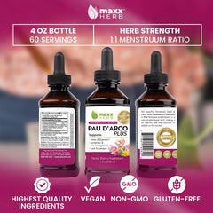 Maxx Herb 2 mL dosage measure for daily use.