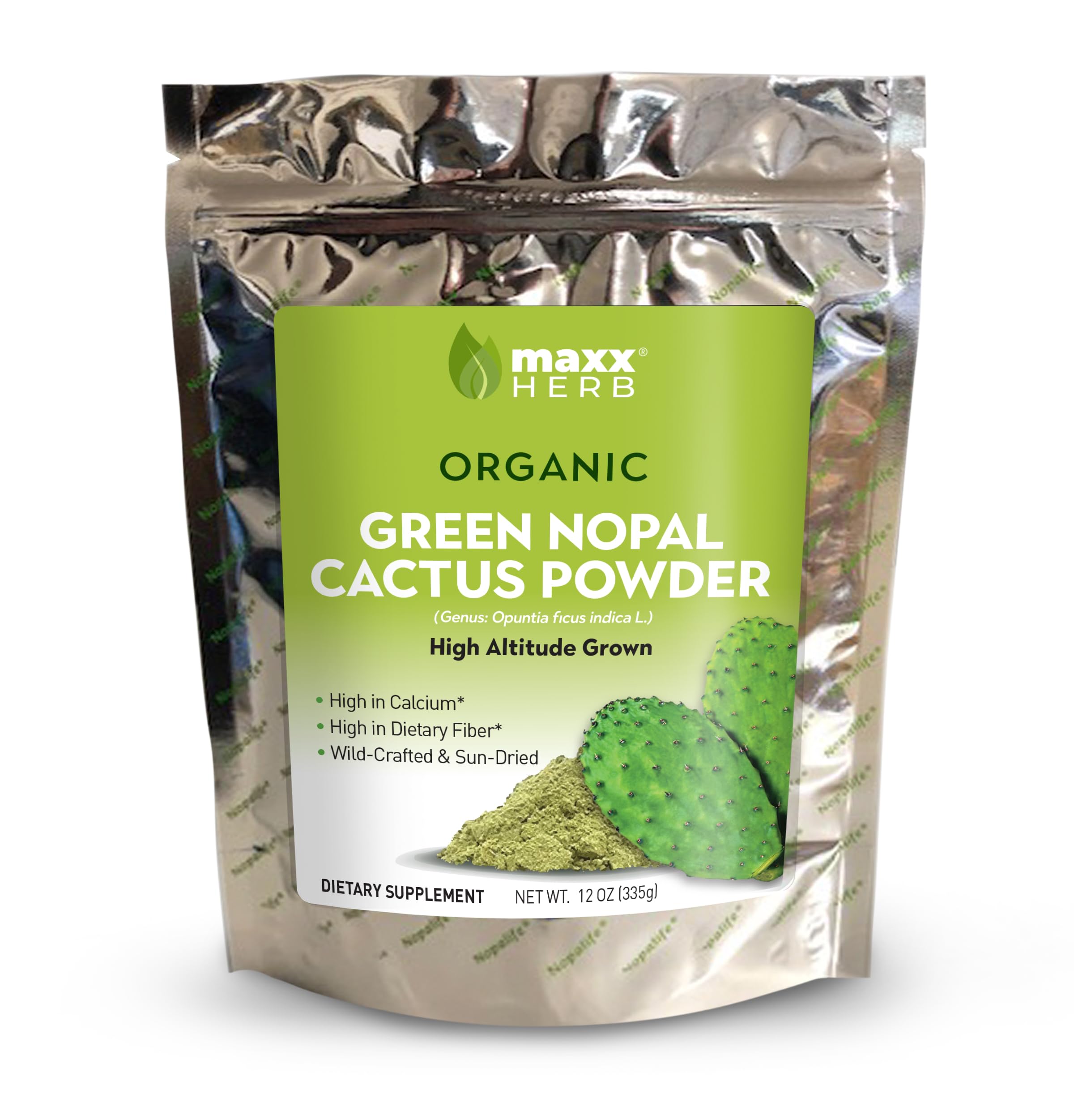 Maxx Herb Nopal Powder scoop dispense shows simple dosing and fiber boost.