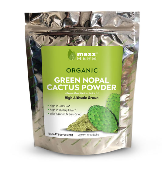 Maxx Herb Nopal Powder scoop dispense shows simple dosing and fiber boost.