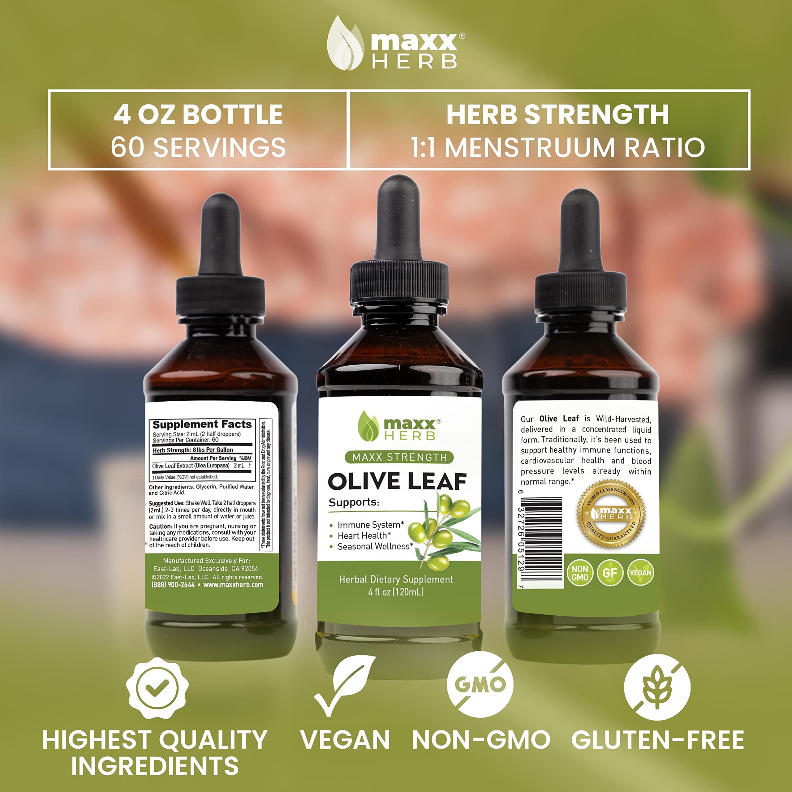 Illustration of enhanced absorption and potency of Maxx Herb olive leaf liquid