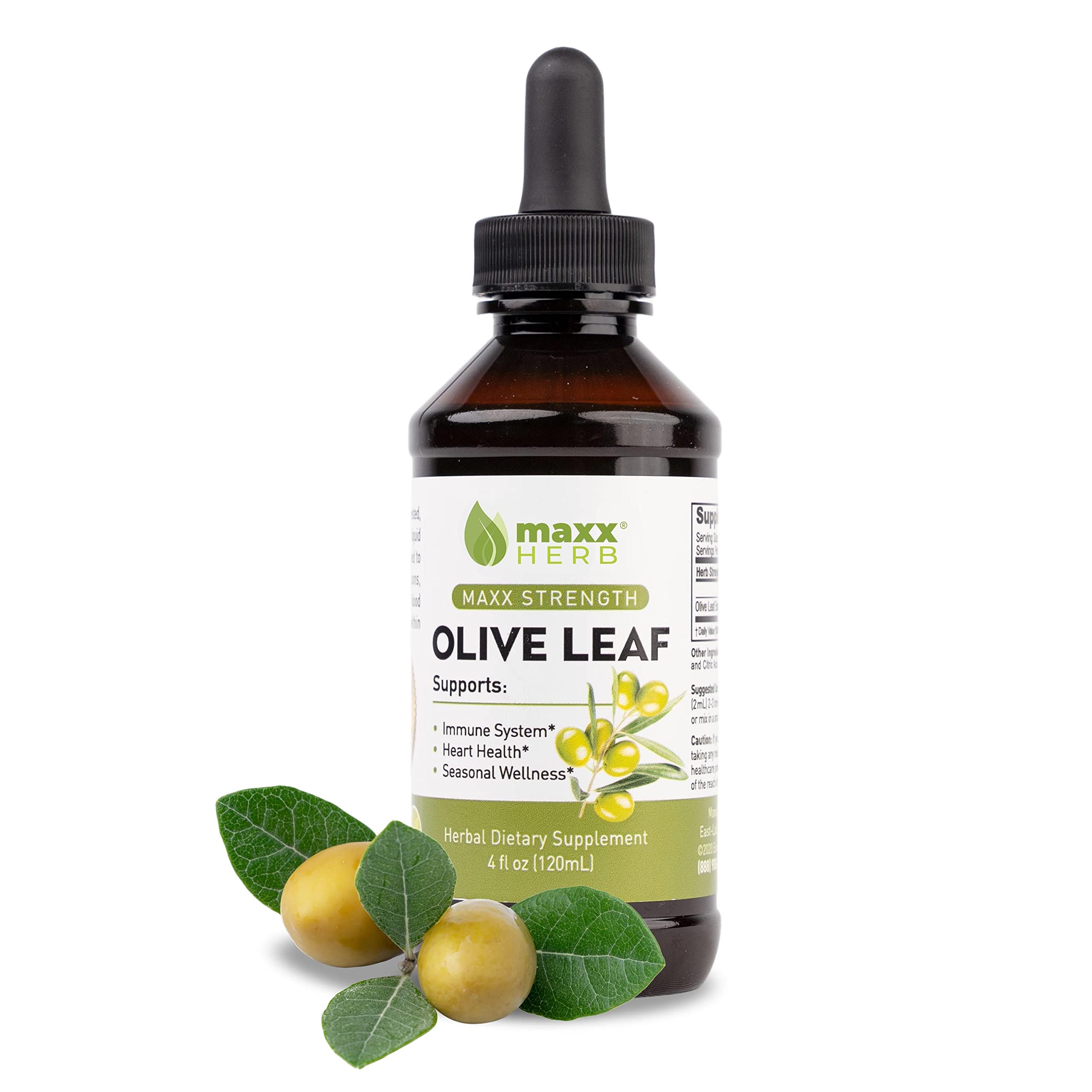 Maxx Herb Olive Leaf Extract bottle shown for convenient daily use and potential wellness support