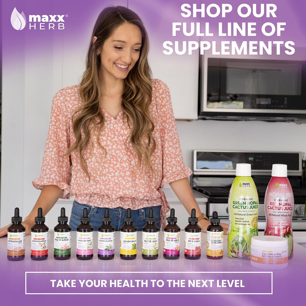 Maxx Herb passion flower bottle on shelf suggesting ongoing calm mood potential.