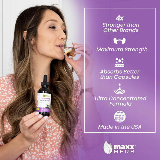 Maxx Herb Passion Flower liquid dropper demonstrates fast-absorption relaxation.