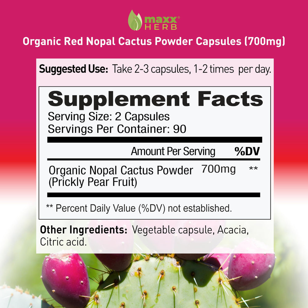 Maxx Herb Red Nopal uses natural preservative for freshness and quality