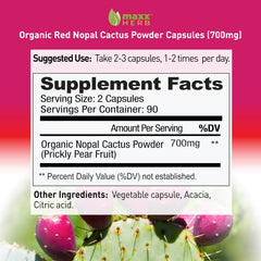 Maxx Herb Red Nopal uses natural preservative for freshness and quality