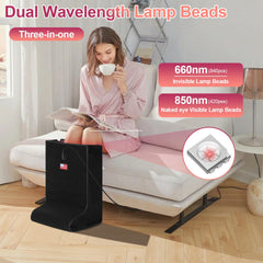 MAYLINK dual-wavelength leg therapy uses infrared light to ease leg fatigue.