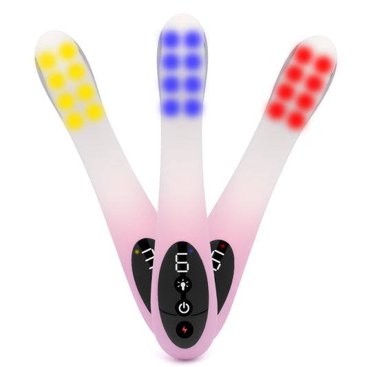 Mayoyosee red light therapy device emits 660nm light for at-home relaxation and care.