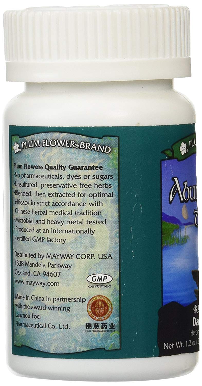 Open bottle of Mayway teapills for daily dosing