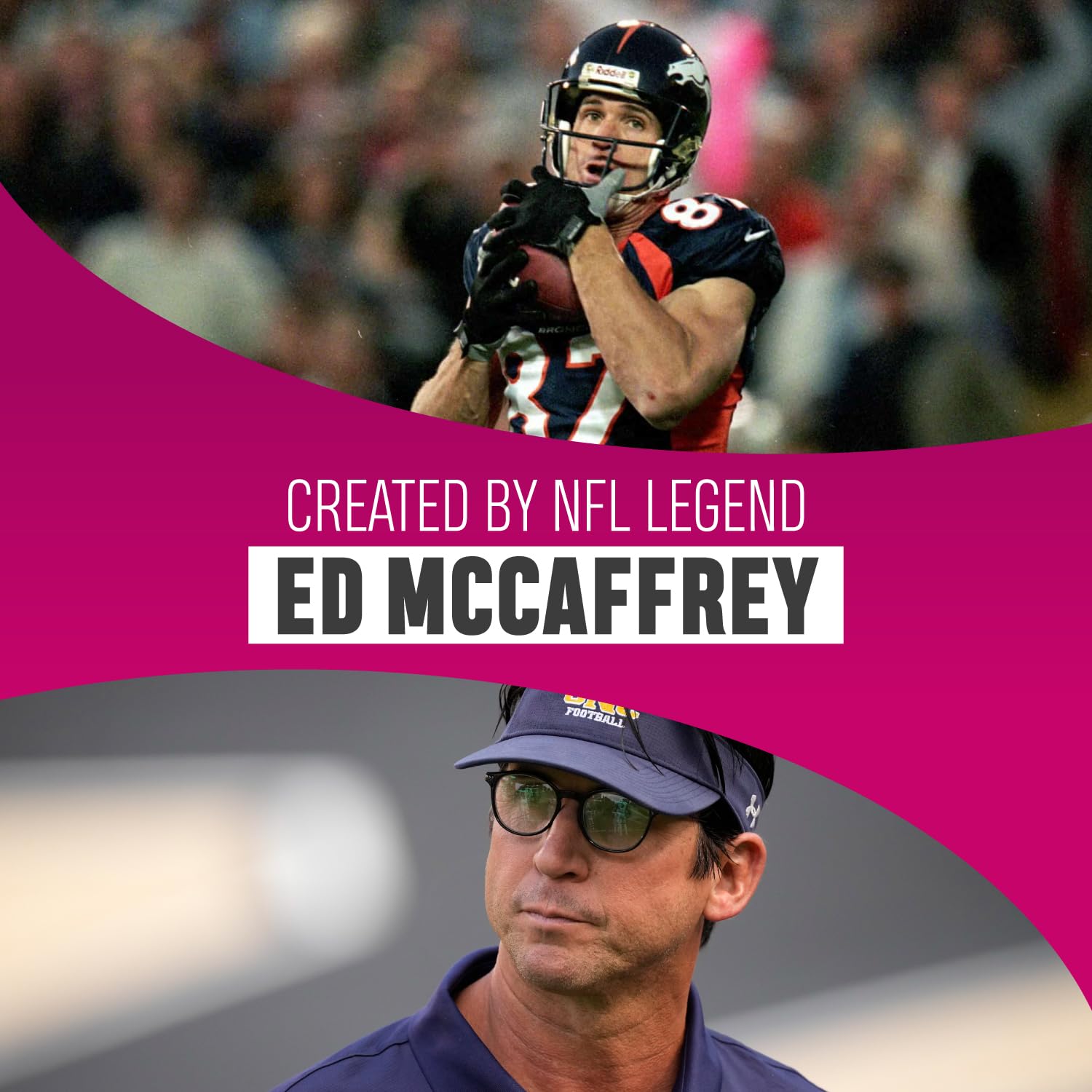 McCaffrey Protein Bites box front with Ed McCaffrey endorsement.