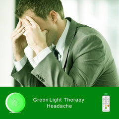 McDen Light Therapy Lamp with green light for head comfort during long work sessions