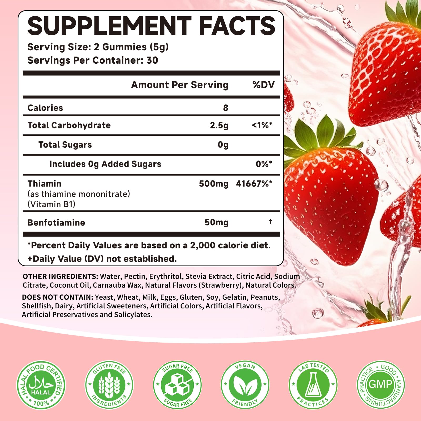 Mchokuu B1 gummies 500mg strawberry chews