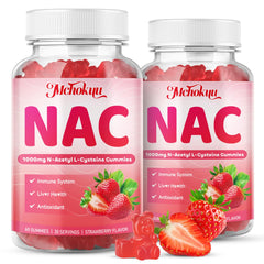 mchokuu nac gummies 1000mg bottle front supports daily immune health and antioxidant protection