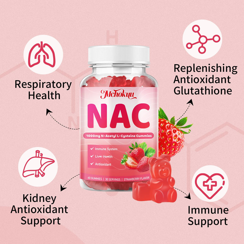 mchokuu nac gummies 1000mg textured gummies illustrate soft bite and pleasant chewability
