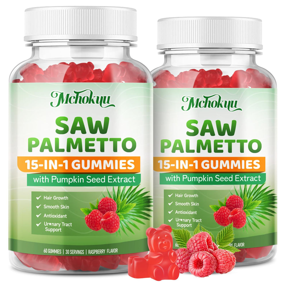 Mchokuu saw palmetto bottle supports a daily self care routine.