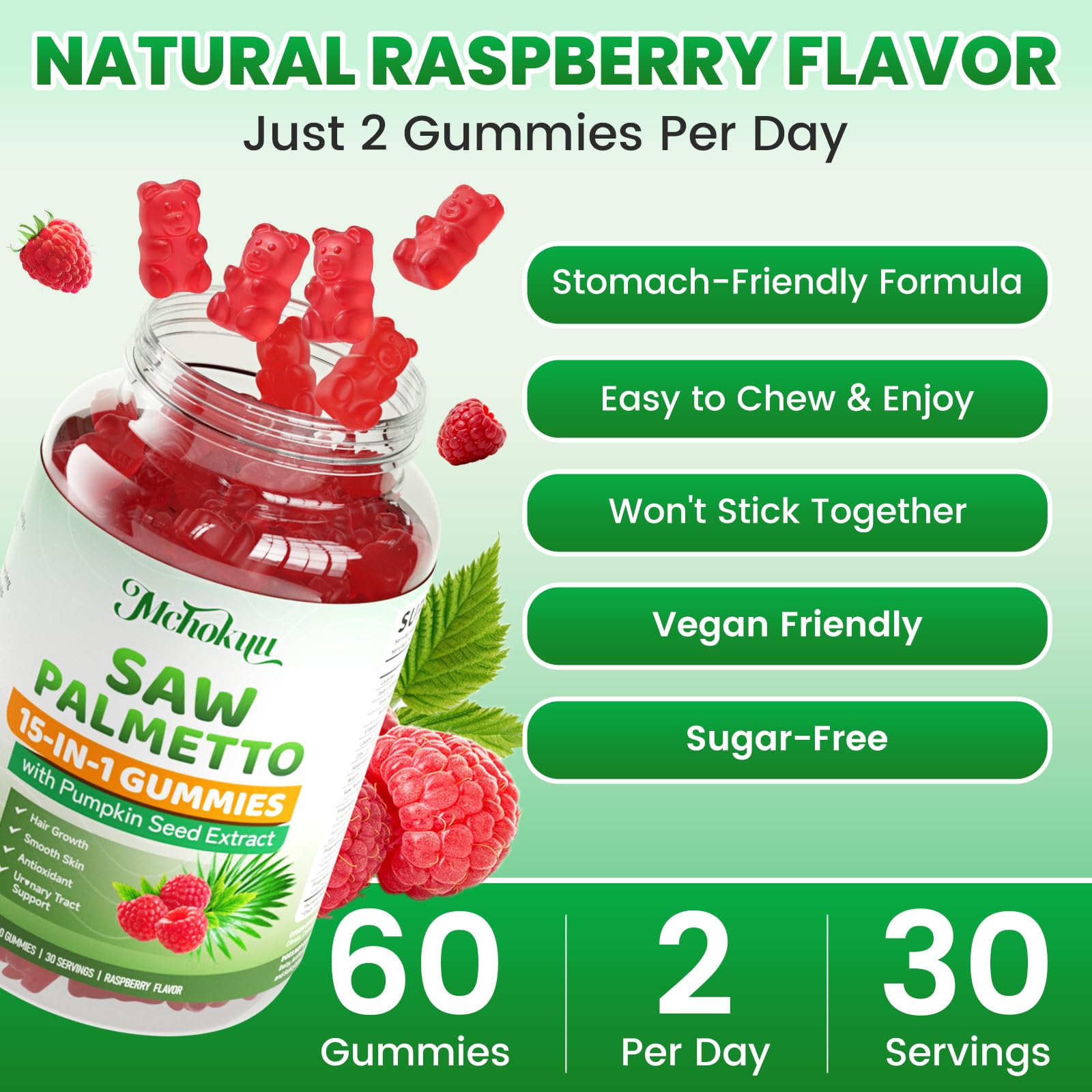 Mchokuu sugar-free label offers guilt-free daily gummy.