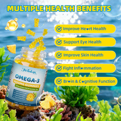 Mchokuu pineapple-flavored sugar-free gummies provide a fish-free omega-3 snack.
