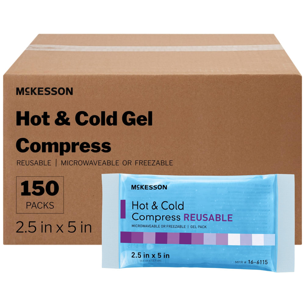 McKesson cold and hot compress front view, reusable gel pack for versatile therapy sessions.