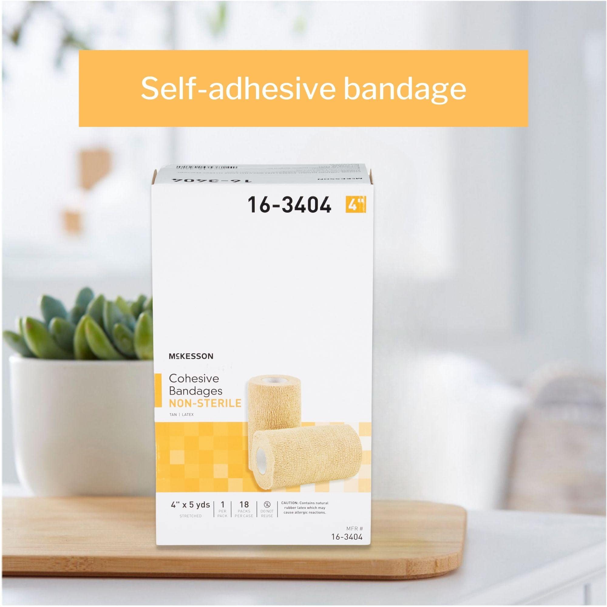 McKesson bandages securing dressing under light compression on wound area