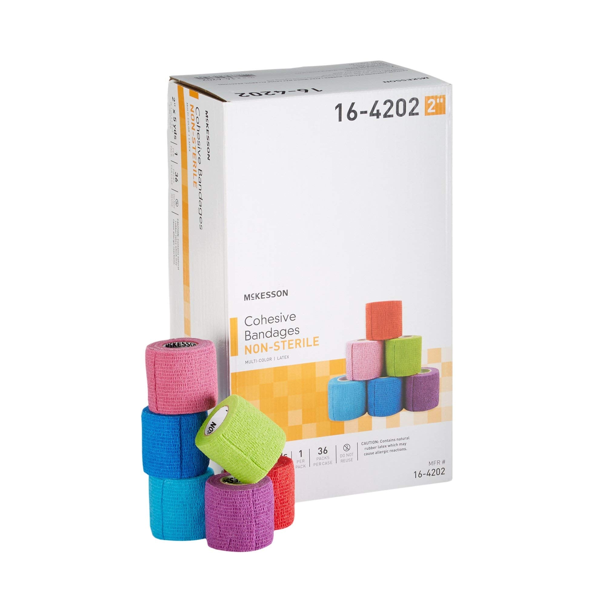 McKesson elastic self-adherent bandage wrap in multi color for secure dressing support