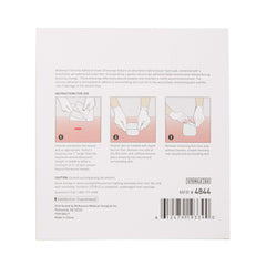 McKesson Hydrocellular border dressing application on dry skin demonstrates moist environment support.
