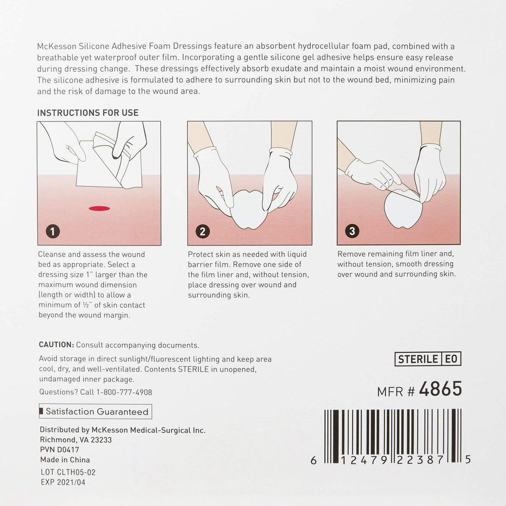 McKesson Hydrocellular borderless dressing offers comfortable skin protection