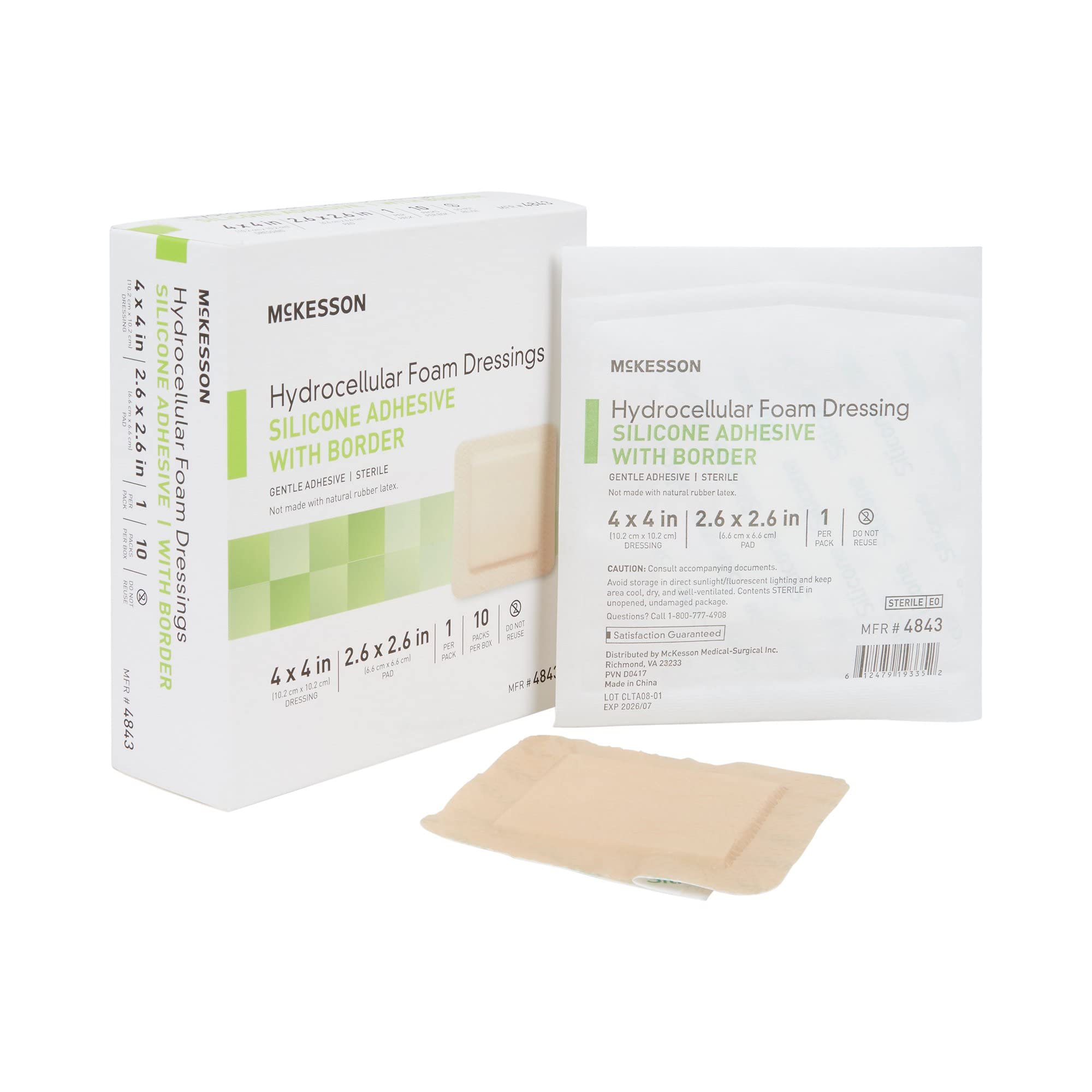 McKesson Hydrocellular breathable outer film resists moisture.