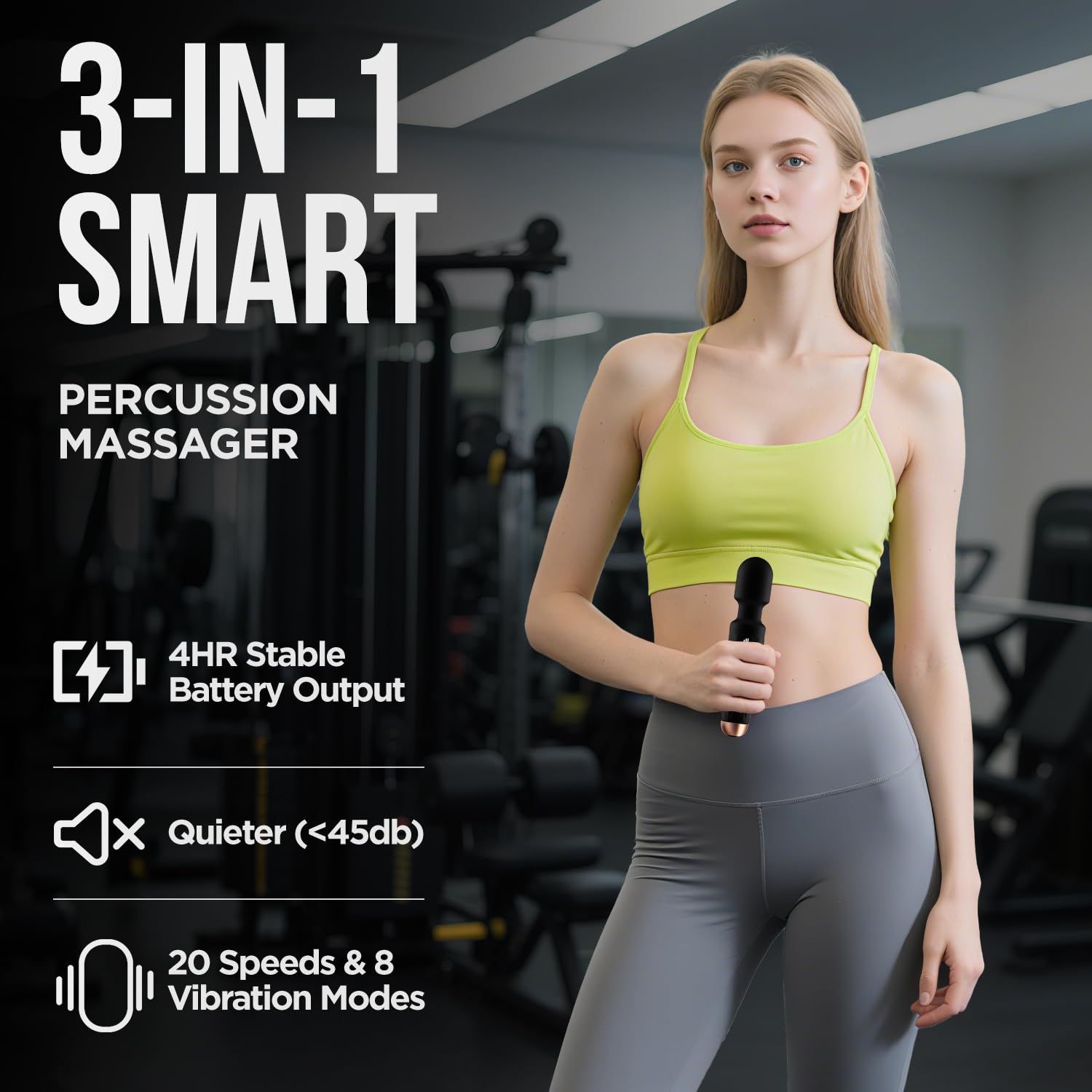 MCOEIVP Massager controls and display enable quick mode changes.