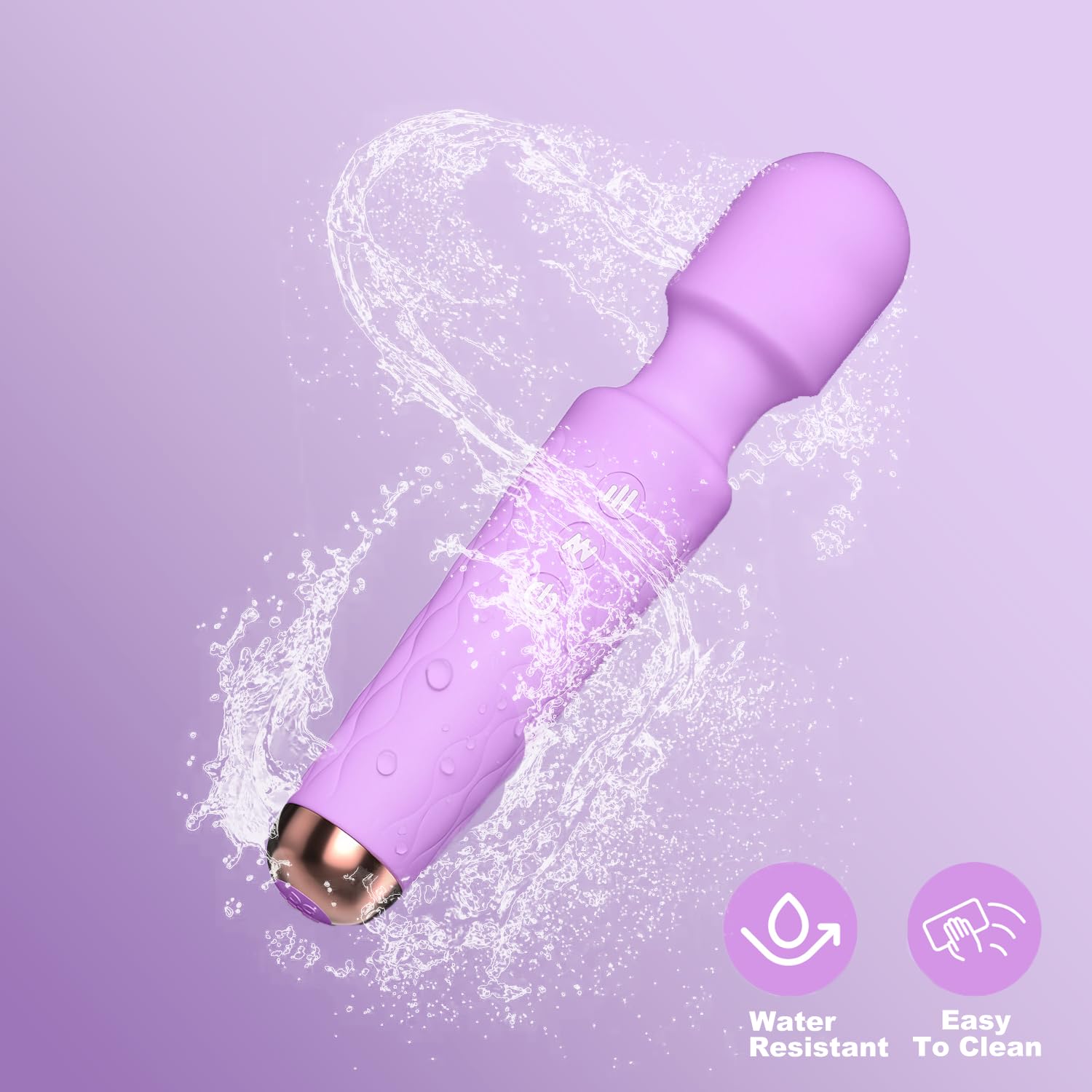 MCOEIVP compact 7.8-inch massager fits easily in bags for travel.