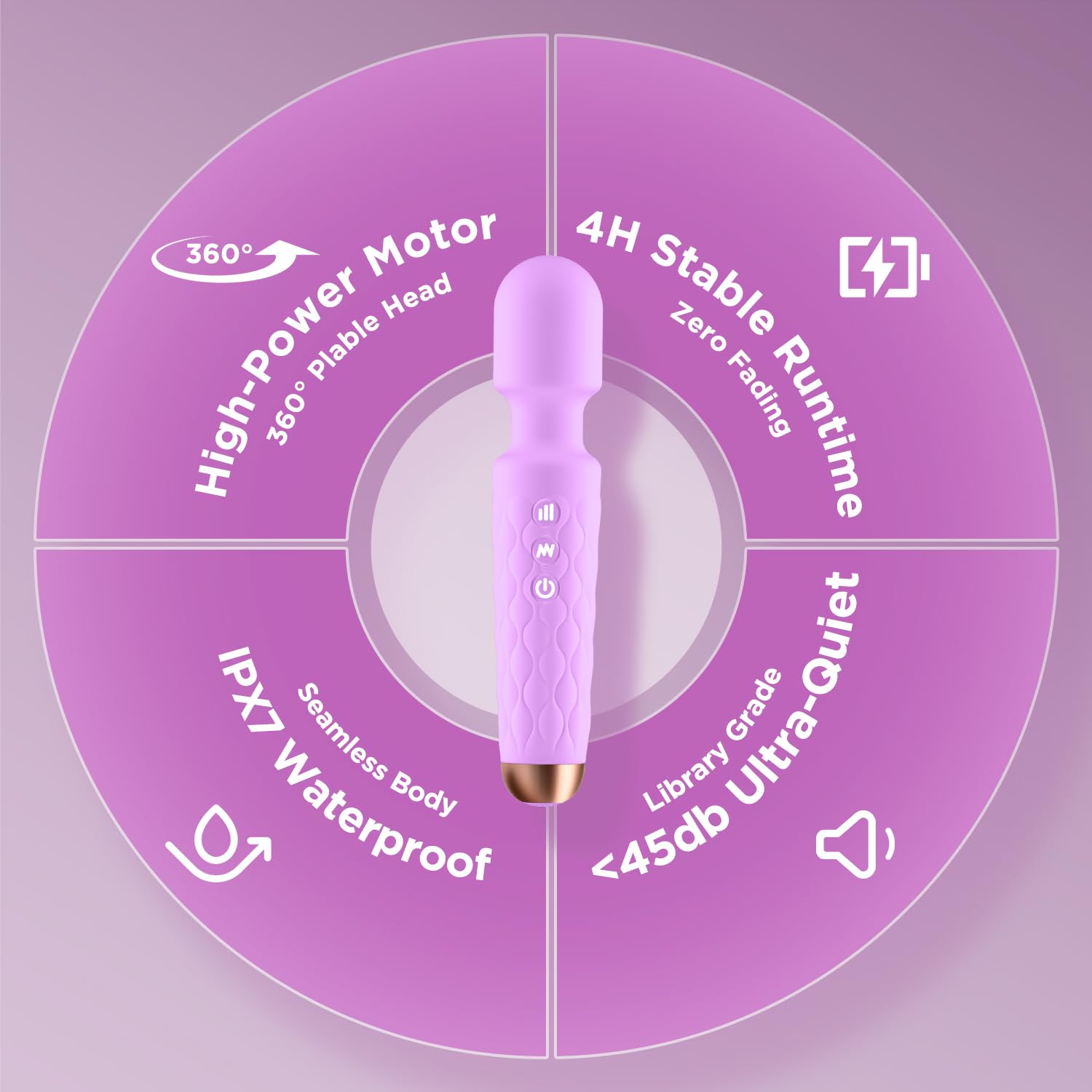 MCOEIVP IPX7 waterproof massager for gym showers and post-workout rinses.